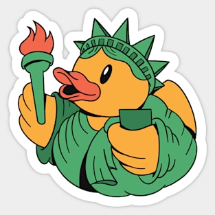 Cute Statue of Liberty Rubber Ducky // Lady Liberty Rubber Duckie Sticker